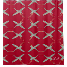 Trendy Cherry Red Moderne Chic Kraanvogels
