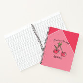 Trendy Cherry Roze Naam Modern Schattige Kitschy F Notitieboek (Binnen)