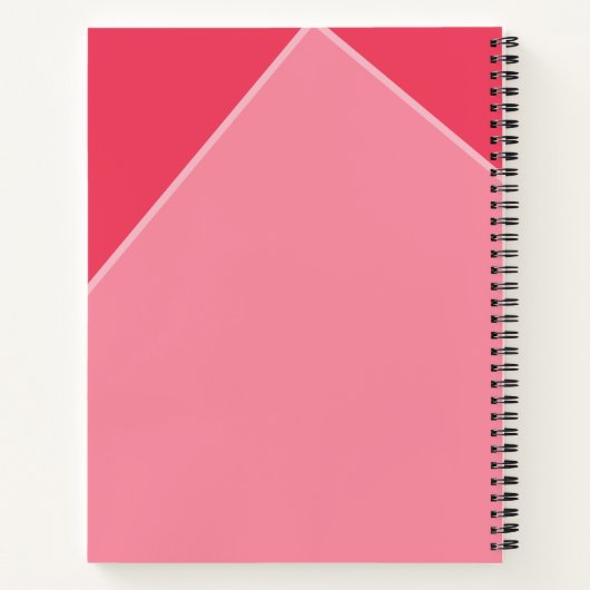 Trendy Cherry Roze Naam Modern Schattige Kitschy F Notitieboek (Achterkant)