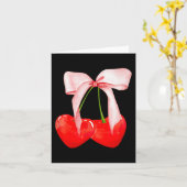 Trendy Cherry Zacht Meisje Era Roze Bow Lint Valen Kaart (Gele Bloem)