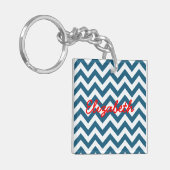 Trendy Chevron AcrylSleutelhanger Sleutelhanger (Voorkant Links)