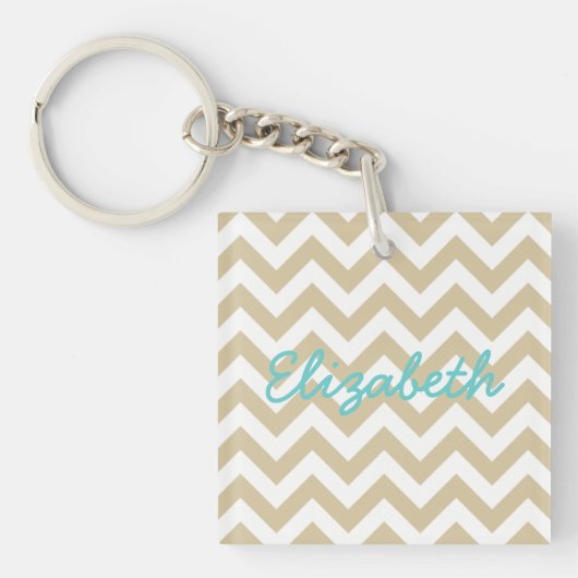 Trendy Chevron AcrylSleutelhanger Sleutelhanger (Voorkant)