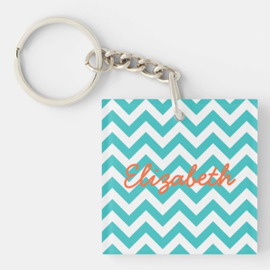 Trendy Chevron AcrylSleutelhanger Sleutelhanger (Voorkant)