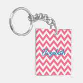 Trendy Chevron AcrylSleutelhanger Sleutelhanger (Voorkant Links)