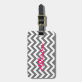 Trendy Chevron Bagagelabel (Voorkant verticaal)
