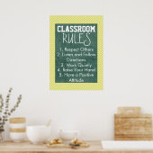 Trendy Chevron Classroom Rules Poster (Keuken)