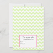 Trendy Chevron Couple's Baby shower Invitation Kaart (Achterkant)