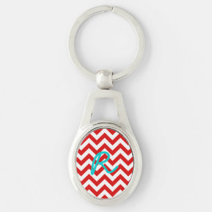 Trendy Chevron Metal Sleutelhanger