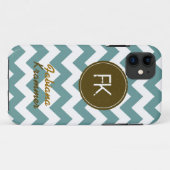 trendy chevron monogram Case-Mate iPhone case (Achterkant (horizontaal))