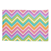 Trendy Chevron Pattern grote naam blokroze groen Kussensloop (Achterkant)