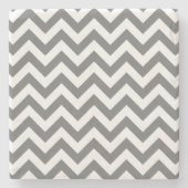 Trendy Chevron Stone Onderzetter (Voorkant)