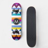 Trendy Chevron Strepen Patroon #12 Skateboard (Voorkant)