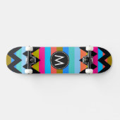 Trendy Chevron Strepen Patroon #4 Skateboard (Horizontaal)