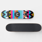 Trendy Chevron Strepen Patroon #4 Skateboard (Horizontaal)