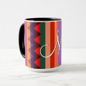 Trendy Chevron Stripes Pattern #11 Mok (Voorkant links)