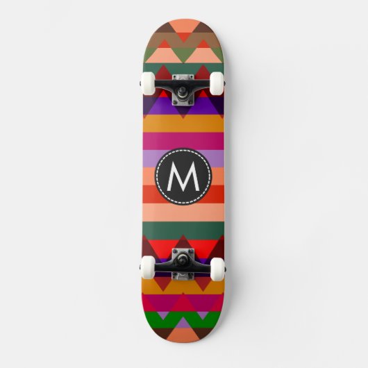 Trendy Chevron Stripes Pattern #11 Persoonlijk Skateboard (Voorkant)