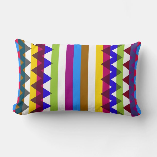 Trendy Chevron Stripes Pattern #14 Kussen (Voorkant)