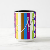 Trendy Chevron Stripes Pattern #14 Mok (Midden)