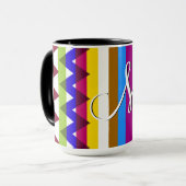 Trendy Chevron Stripes Pattern #14 Mok (Voorkant links)