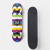 Trendy Chevron Stripes Pattern #14 Skateboard (Voorkant)