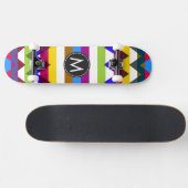 Trendy Chevron Stripes Pattern #14 Skateboard (Horizontaal)