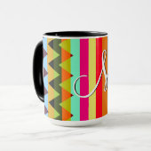 Trendy Chevron Stripes Pattern #16 Mok (Voorkant links)