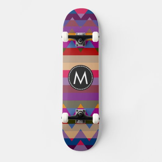 Trendy Chevron Stripes Pattern #17 Persoonlijk Skateboard (Voorkant)