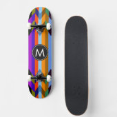 Trendy Chevron Stripes Pattern #18 Skateboard (Voorkant)
