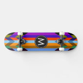 Trendy Chevron Stripes Pattern #18 Skateboard (Horizontaal)