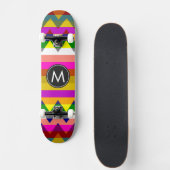 Trendy Chevron Stripes Pattern #20 Skateboard (Voorkant)