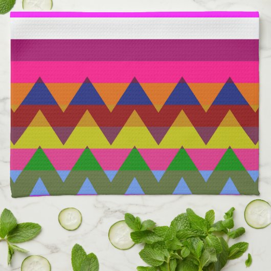 Trendy Chevron Stripes Pattern #26 Theedoek (Gevouwen)