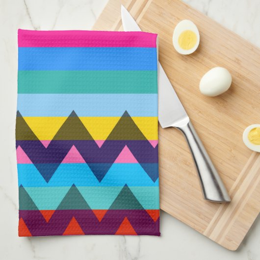 Trendy Chevron Stripes Pattern #27 Theedoek (Quarter Fold)