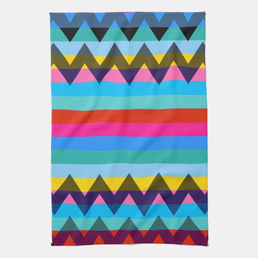 Trendy Chevron Stripes Pattern #27 Theedoek (Verticaal)