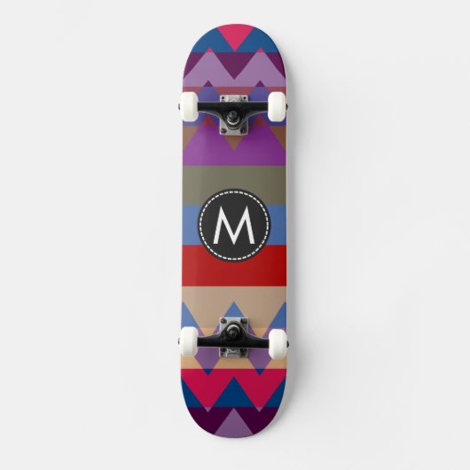 Trendy Chevron Stripes Pattern #28 Persoonlijk Skateboard (Voorkant)