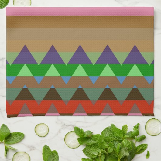 Trendy Chevron Stripes Pattern# 2 Theedoek (Gevouwen)