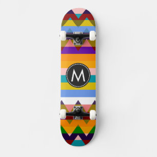 Trendy Chevron Stripes Pattern #3 Persoonlijk Skateboard