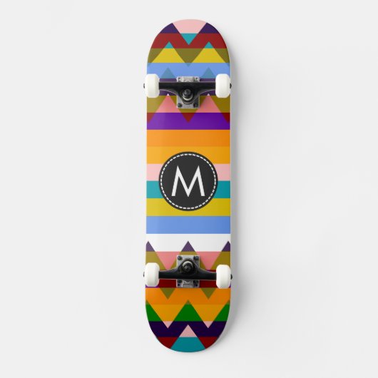 Trendy Chevron Stripes Pattern #3 Persoonlijk Skateboard (Voorkant)
