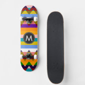 Trendy Chevron Stripes Pattern #3 Persoonlijk Skateboard (Voorkant)