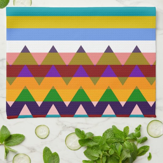 Trendy Chevron Stripes Pattern# 3 Theedoek (Gevouwen)