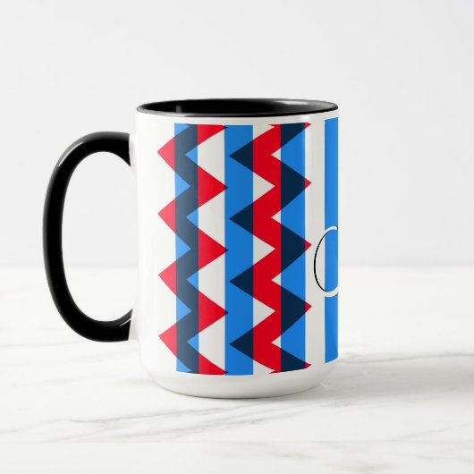 Trendy Chevron Stripes Pattern #5 Mok (Links)