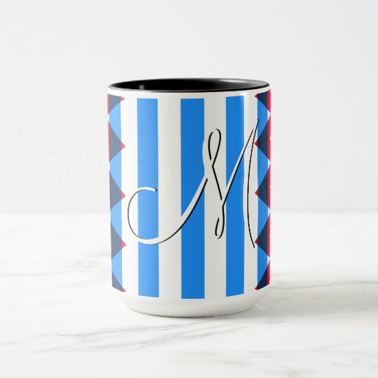 Trendy Chevron Stripes Pattern #5 Mok (Midden)