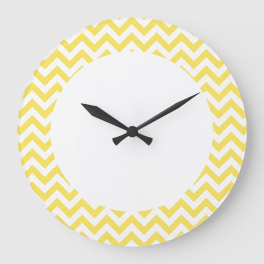 Trendy Chevron Wall Clock Grote Klok (Voorkant)