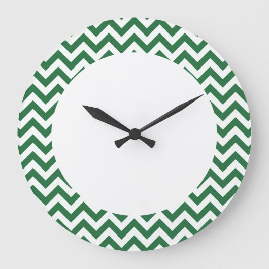 Trendy Chevron Wall Clock Grote Klok (Voorkant)