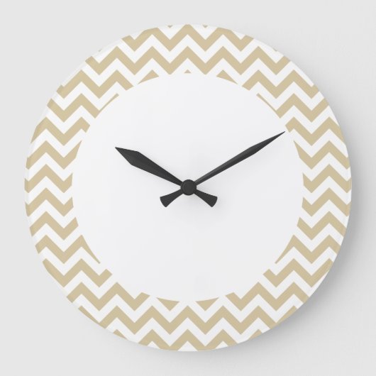 Trendy Chevron Wall Clock Grote Klok (Voorkant)