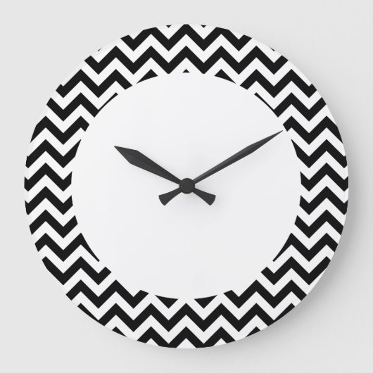 Trendy Chevron Wall Clock Grote Klok (Voorkant)