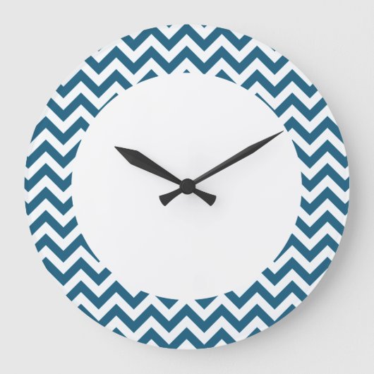 Trendy Chevron Wall Clock Grote Klok (Voorkant)