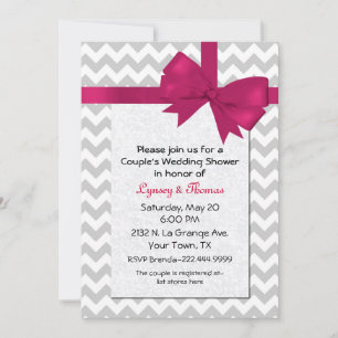 Trendy Chevron Wedding Shower Kaart
