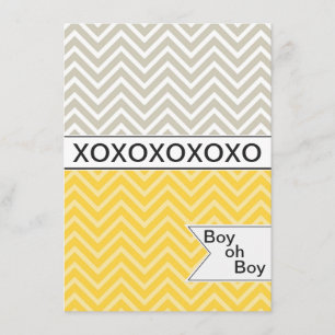 Trendy Chevron XOXO Baby shower Uitnodiging ~ Jong