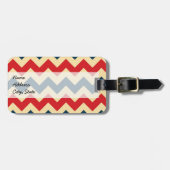 Trendy Chevron Zigzag Pattern Bagagelabel (Voorkant horizontaal)