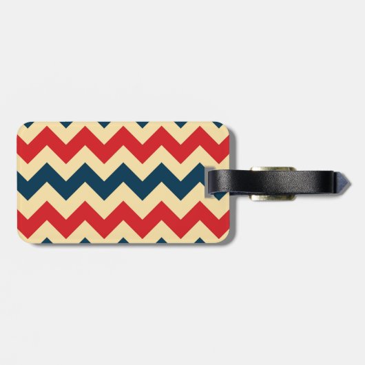 Trendy Chevron Zigzag Pattern Bagagelabel (Achterkant horizontaal)